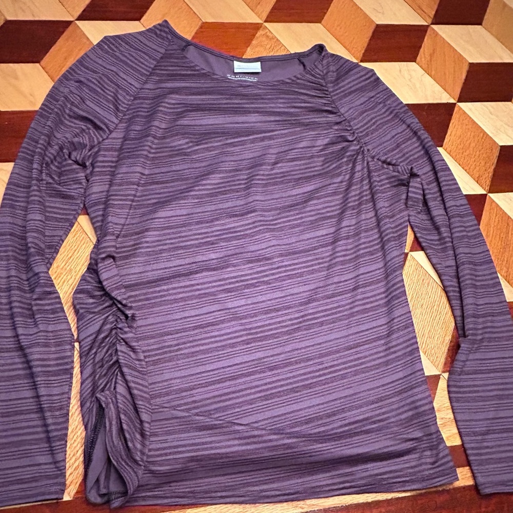 Columbia omniwick purple long sleeve work out shirt